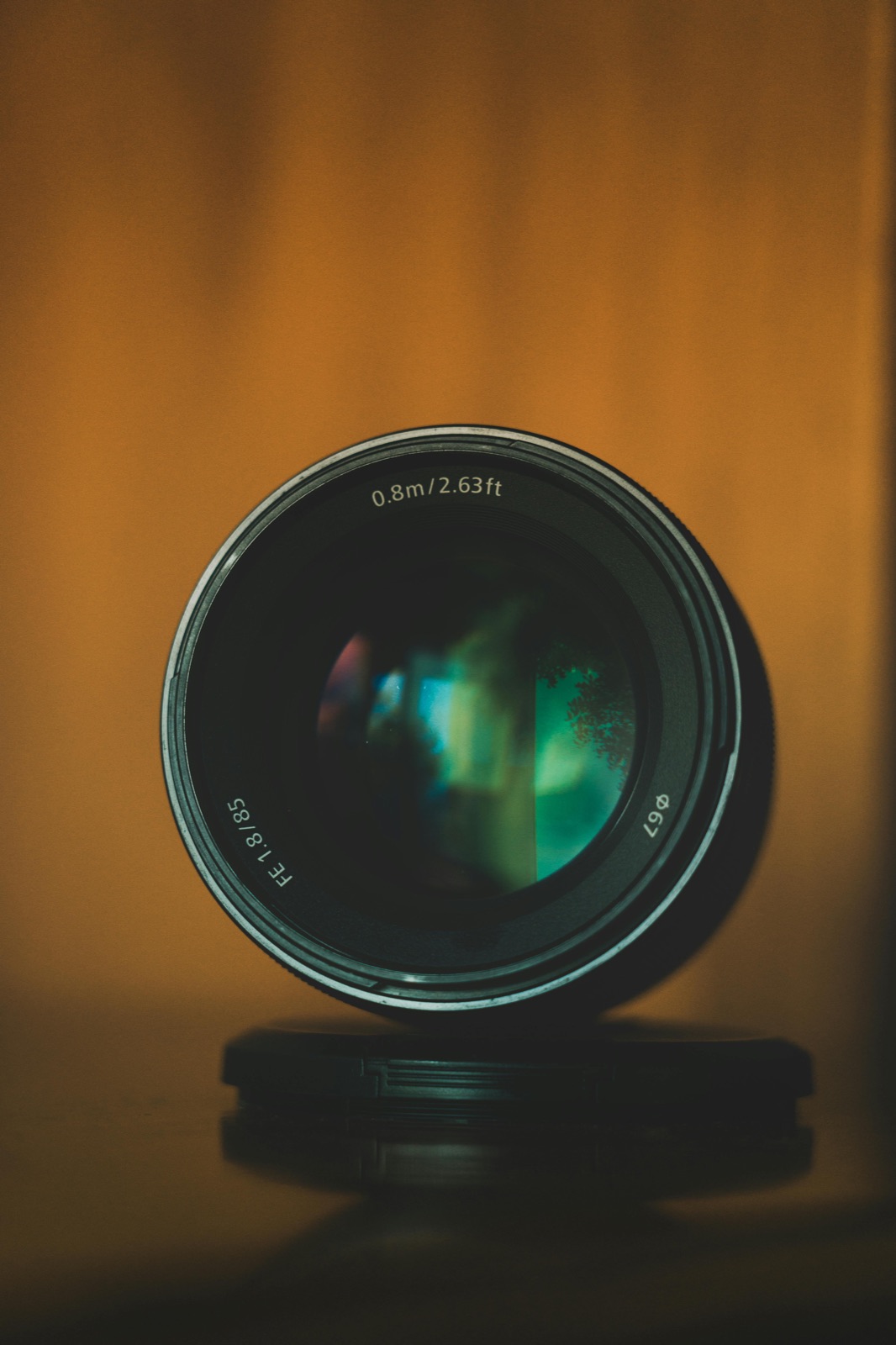 Close-up camera lens detail for event photography